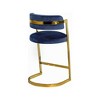 Meridian Furniture,Stephanie Navy Velvet Stool, Set of 2 - 2 of 4