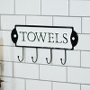VIP Metal 15 in. White Labeled Towel Hooks Sign - 2 of 4