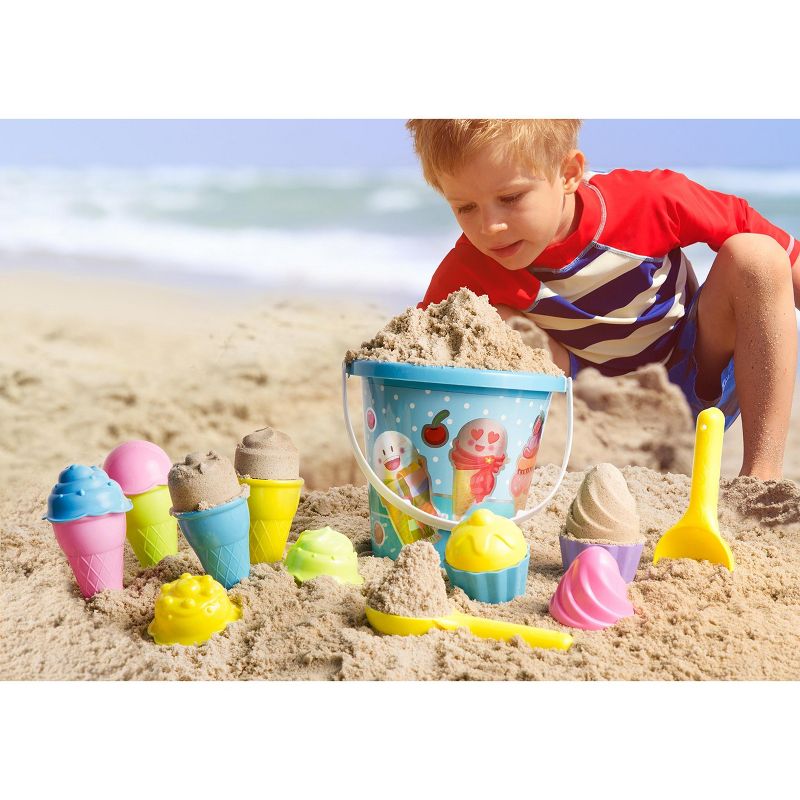 Top Race 9'' Ice Cream Sand Toy - Blue - 16 Pieces, 4 of 8
