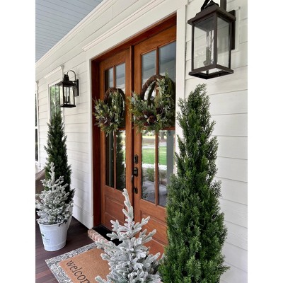 30" Pine and Pinecone Artificial Christmas Wreath with Twig Ring