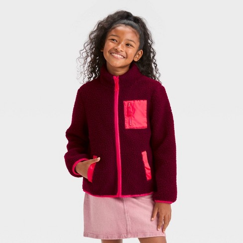 Girls' French Terry Valentine's Day Floral Hearts Pullover Sweatshirt - Cat  & Jack™ Pink : Target