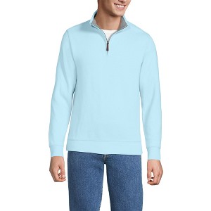 Lands' End Men's Bedford Rib Quarter Zip Sweater - 1 of 4