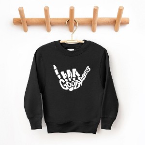 The Juniper Shop Good Vibes Skeleton Youth Graphic Sweatshirt - 1 of 2