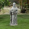 LuxenHome 31.1" Gray MgO Saint Francis Indoor/Outdoor Statue - 2 of 4