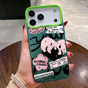 HTUTWOO iPhone 17 Series Phone Case, Graffiti Alphabet Design, Girly Aesthetic Cartoon Pattern, Drop Proof, for iPhone 17, 17 Pro, 17 Pro Max, 17 Air - 1 of 4