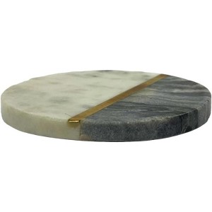 Amber Home Goods Dreamer Marble Coaster Set Great for Indoors or Outdoors for Wine Glasses, Tea Cups, Coffee Mugs or Juice Glasses (Set of 4) - 1 of 4