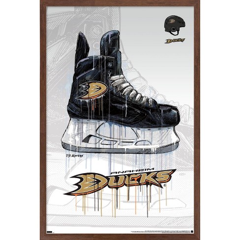 Trends International NHL Anaheim Ducks - Logo 21 Wall Poster, 22.375 x  34, Premium Poster & Mount Bundle