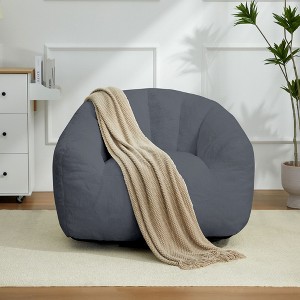 LIKEPAY Faux Rabbit Fur Single Bean Bag Sofa with Arms for Living Room, Bedroom, Gaming room - 1 of 4