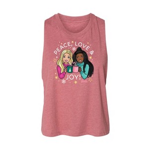 Women's Barbie Holidays & Christmas Graphic Racerback Tank - Heather Mauve - Small - 1 of 3