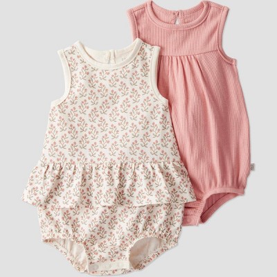 Little Planet by Carter's Organic Baby Girls' 2pk Sunsuit