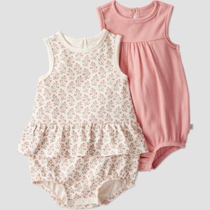 Little Planet by Carter's Organic Baby Girls' 2pk Sunsuit - 1 of 4