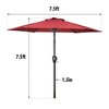 Wellfor 7.5' Hexagon Outdoor Patio Market Umbrella - 3 of 4