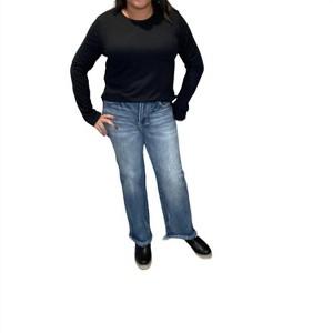 Women's High Rise Straight Leg Jeans - RISEN - 1 of 4