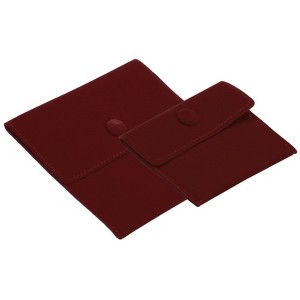 Unique Bargains Women's Soft Velvet Snap Button Portable Storage Jewelry Pouch 2 Pcs - 1 of 4