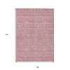 Blush Pink And Ivory Floral Washable Indoor Outdoor Area Rug - 3 of 4