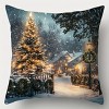 Lomsoe 4pcs, Christmas decoration pillowcases, Christmas tree, snowman, deer, Santa Claus pattern pillowcases, Christmas Gift. - 3 of 4
