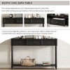 PAGED Rustic Chic Sofa Table with 3 Drawers & Lower Shelf, Solid Wood Entryway Console Tables for Entryway, Entryway Table with Storage - 4 of 4