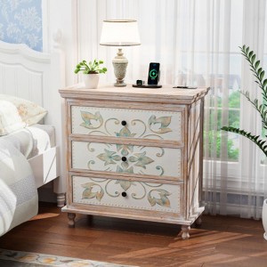 Karl Home 3-Drawer White MDF (Medium-Density Fiberboard) 31.5in. W Chest of Drawer - 1 of 4