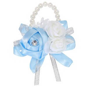Unique Bargains Decorative Wedding Prom Party Artificial Rose Wrist Corsages - 1 of 3