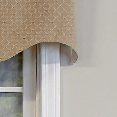Ecru Cotton Blend Scalloped Rod Pocket Window Valance