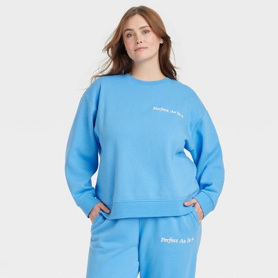 Women's Leisure Studio Graphic Pullover Sweatshirt - Universal Thread™ Blue