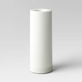 AA Plastic LED Flameless Pillar Candle with Timer White - Threshold™