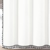72"x72" Boho Melora Tassel Yarn Dyed Eco-Friendly Recycled Cotton Shower Curtain Gray - Lush Décor: Ring Top, Plain Weave - 4 of 4