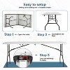 BestMassage Portable Plastic Picnic Table 4/6/8 FT Outdoor Dining Table with Carrying Handle - 4 of 4