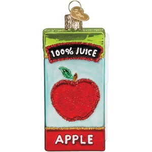 Old World Christmas Blown Glass Ornament for Christmas Tree, Apple Juice Box - 1 of 4