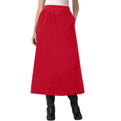 Woman Within Velour A-Line Skirt