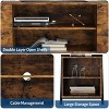 TV Stand for 60 55 50 45 Inch TV, Mid Century Modern Entertainment Center with Adjustable Open Shelves & Metal Legs, Industrial Media Console Table - 4 of 4