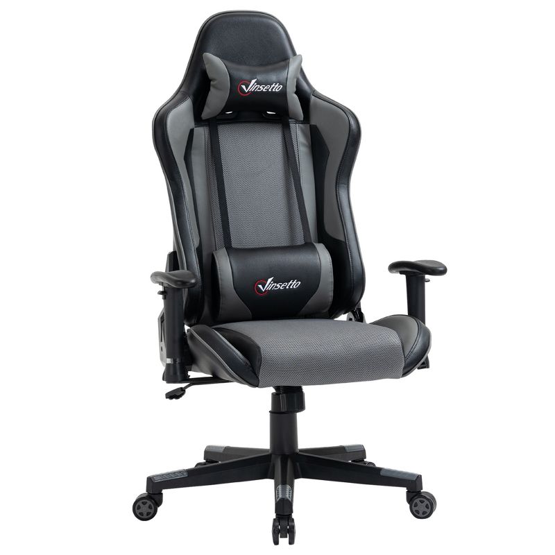 Vinsetto Gaming Chair Racing Style Ergonomic Office Chair High Back Computer Desk Chair Adjustable Height Swivel Recliner with Headrest and Lumbar Support, 1 of 8