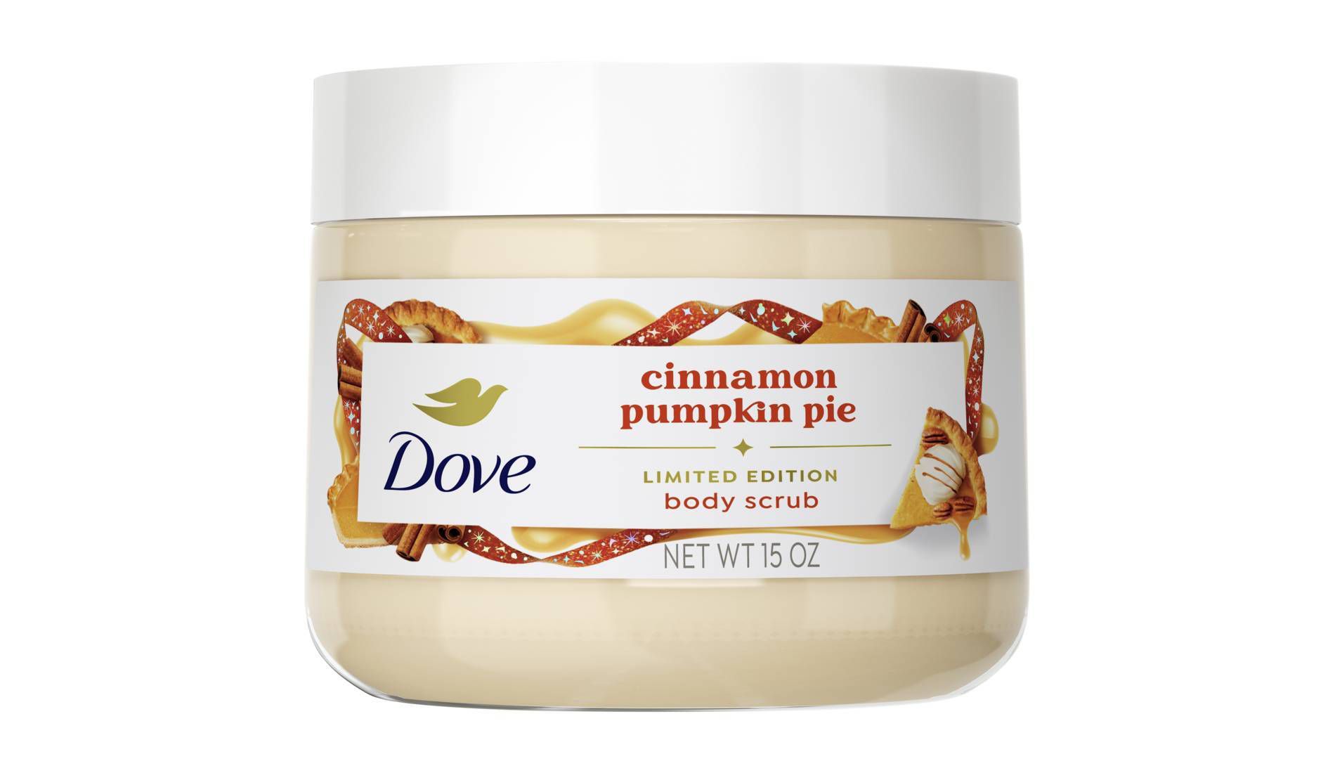 Dove Beauty Limited Edition Fall Holiday Treat Body Scrub - Cinnamon Pumpkin Pie - 15oz