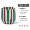 Silipint: Silicone Wine Glasses: 2 Pack - Peppermint & Poinsettia - 3 of 4