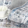 Non-Slip Machine Washable 2x3 Vintage Print Area Rug, Distressed Low Pile Entryway Doormat for Kitchen Bathroom Bedroom, Taupe - 3 of 4