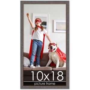 PosterPalooza | Textured Grey Picture Frame - UV Acrylic, Foam Board Backing, Hanging Hardware - 1 of 4