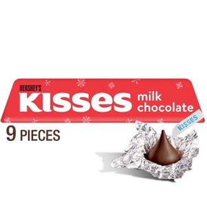HERSHEY'S Kisses Milk Chocolate Christmas Candy - 1.44oz/9ct - 1 of 4