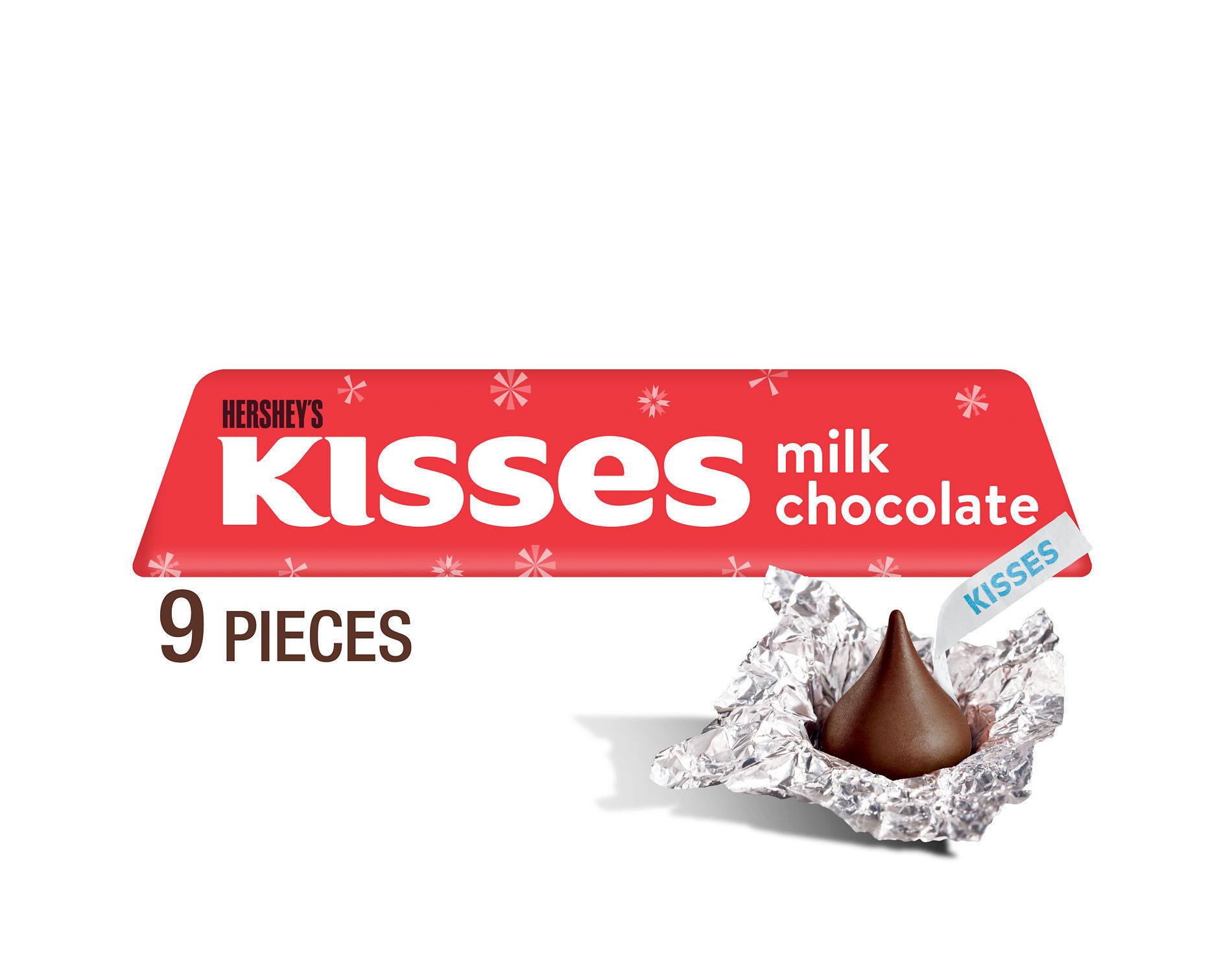 HERSHEY'S Kisses Milk Chocolate Christmas Candy - 1.44oz/9ct