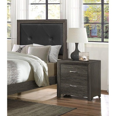 NicBex Nightstand with Drawers,Side Table with Wood Frame and Pulls,Modern Bedside Table for Bedroom,Living Room