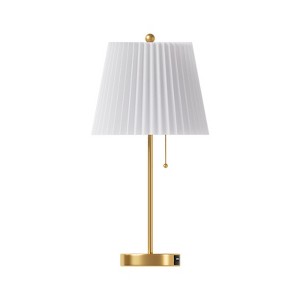Maxax gold Metal Table Lamp with USB Port - 1 of 4