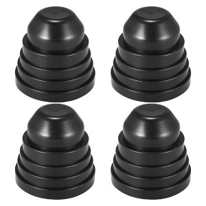 Unique Bargains Rubber Housing Seal Cap Car Headlight Dust Cover 2.56"x2.83" Black 4 Pcs - 1 of 4