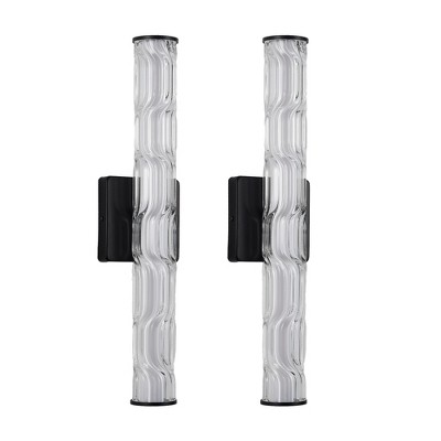 KWPZQEB Bathroom Wall Sconce Set of 2, Modern Vanity Light Fixtures with Upgrated K9 Crystal, Single Sconce Wall Lighting for Bathroom, Hallway