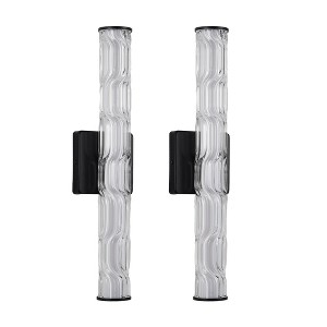 KWPZQEB Bathroom Wall Sconce Set of 2, Modern Vanity Light Fixtures with Upgrated K9 Crystal, Single Sconce Wall Lighting for Bathroom, Hallway - 1 of 4