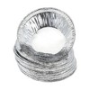 Unique Bargains Cupcake Liners Small Round Disposable Egg-tart Cups Aluminum Foil Silver Tone 50 Pcs - 3 of 4