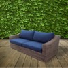 Courtyard Casual Tivoli Three Sofa in Teak  Full round wicker Alum Frame 207/ Polyester 450gram - 2 of 4
