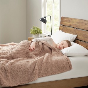 Heated Electric Blanket for Cold Weather, Fast Heating, Cozy Faux-Shearling Heated Blanket, Auto Shut Off, 20 Heat Settings, UL Certified - 1 of 4