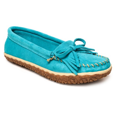 Minnetonka turquoise moccasins hot sale