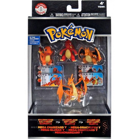 Pokemon Xy Charmander Charmeleon Charizard And Mega Charizard Y Mini Figure Evolution 4 Pack Boxed