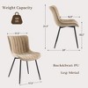 Mid Century Modern Upholstered Dining Chairs, 2 Pack Leather Upholstered Dining Chairs - 2 of 4