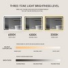 Single Bathroom Vanity Mirror With Polished Crystal Frame, LED Light Anti-Fog Wall Mirror For Vertical Or Horizontal-The Pop Home - 4 of 4